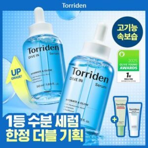 토리든
[NEW] 토리든 다이브인 저분자 히알루론산 세럼 50ml 더블 기획 (밸런스풀 세럼 20ml+모이스처 선 20ml)